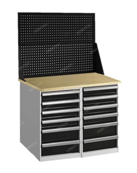 Верстак Практик мини с двумя экранами W 120.PТ6.Т6.020