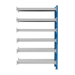 Стеллаж SGR-V 350 кг 2500х1800х600 6 ярусов (рамы RAL 5015 / настил цинк) ДС