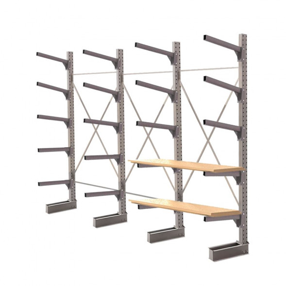 Стеллаж консольный односторонний КЛр 2500х4768х755 (600) 5 ярусов