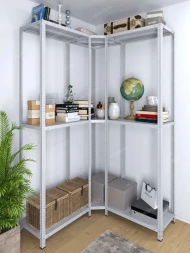 Стеллаж угловой МС 2500х1500х1500/600 мм 3 яруса