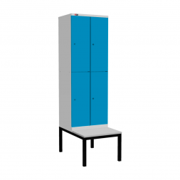 Шкаф Диком УНО-322 (RAL 7038 + RAL 5012) на подставке-скамейке