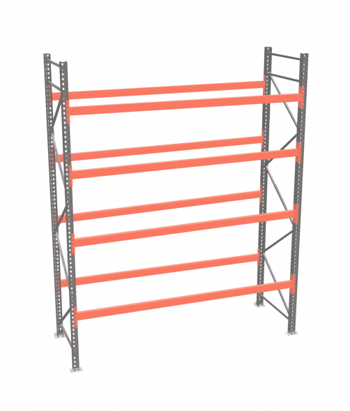 Стеллаж палетный ДиКом СП 3500х3300х1000 с 4 ярусами до 3000 кг / до 1000 кг на паллет П-110