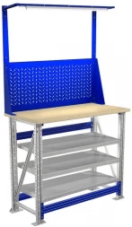 Верстак мини с полками для сверлильного станка M100.MF1/MF1.013.W