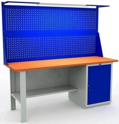 Верстак большой с полками и перфопанелью W200.F2/WS1.021