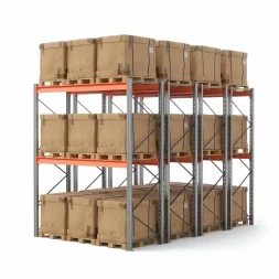Стеллаж двойной глубины 3500х2700х1100 до 4750 кг / до 12670 кг секция