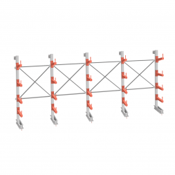 Стеллаж консольный СТ-062 2450х6160х830 4 яруса +О односторонний