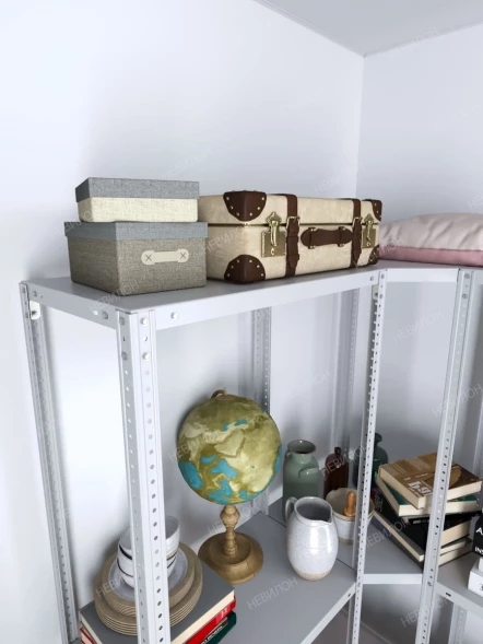 Стеллаж угловой МС 1800х1400х1400/500 мм 3 яруса