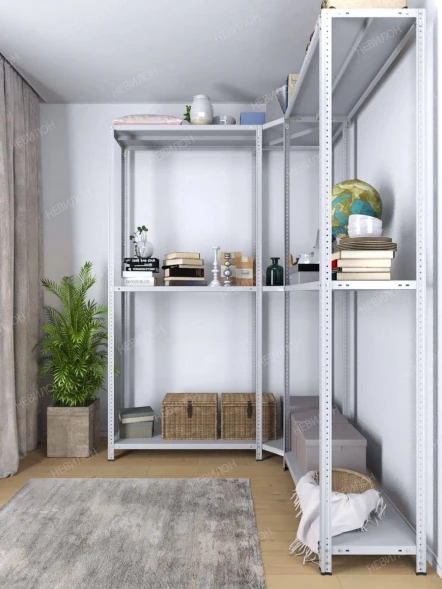 Стеллаж угловой МС 2200х1600х1600/400 мм 3 яруса