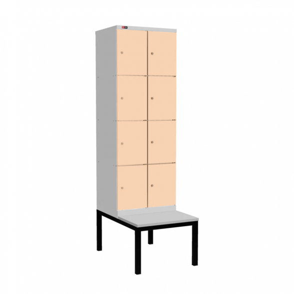 Шкаф Диком УНО-324 (RAL 7038 + RAL 1015) на подставке-скамейке