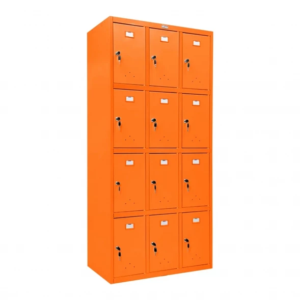 Шкаф сумочница металлический оранжевый