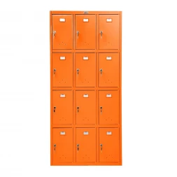 Шкаф сумочница металлический оранжевый