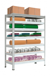 Стеллаж МС-Т 2500х1856х784 мм 7 ярусов настил фанера