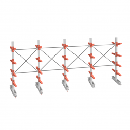 Стеллаж консольный СТ-062 2450х6160х1400 4 яруса двухсторонний