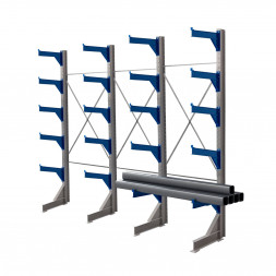 Стеллаж консольный односторонний КТр 4000х4980х1400 (1200) 5 ярусов