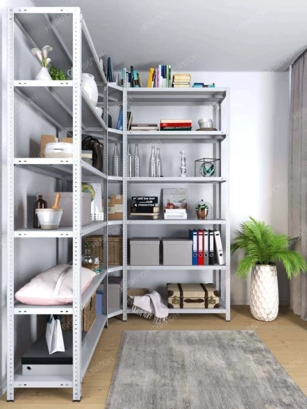 Стеллаж угловой МС 2500х1500х1500/300 мм 6 ярусов