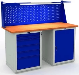 Верстак с полками и освещением рабочий W160.WS6/WS1.011