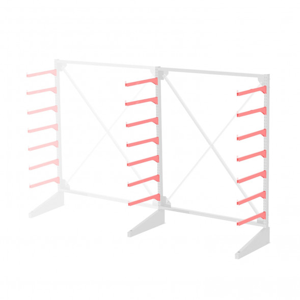 Стеллаж консольный односторонний Sortex 1920х1587х720 7 яруса ДС