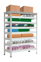 Стеллаж МС-Т 2500х1856х784 мм 8 ярусов настил фанера