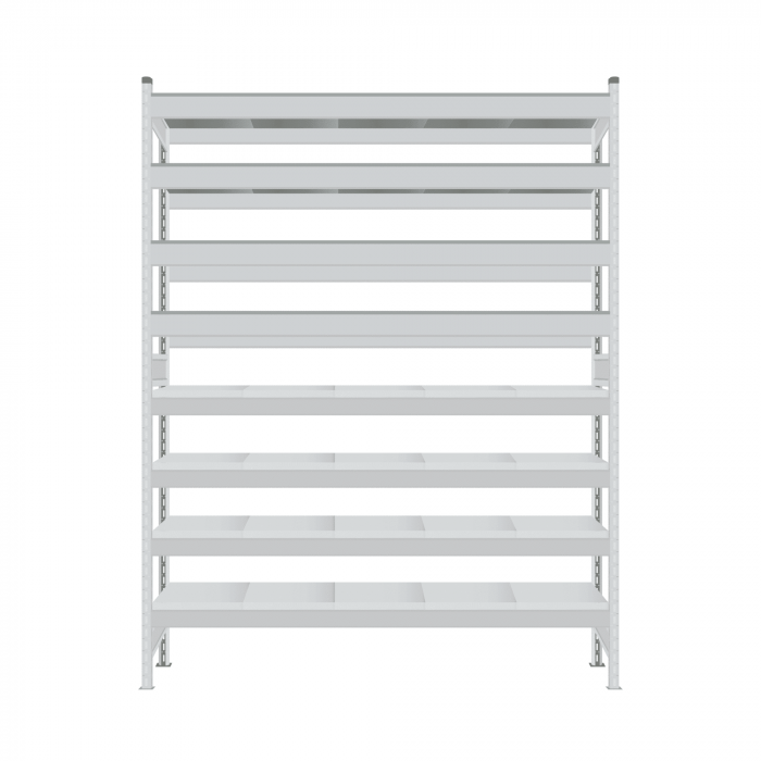 Стеллаж СТ-023 2200х1500х600 с 8 ярусами (рамы и настил - окрас)