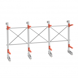 Стеллаж консольный СТ-062 2450х4660х830 2 яруса односторонний