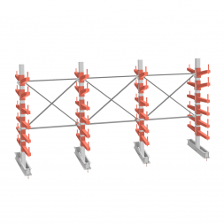 Стеллаж консольный СТ-062 2450х4660х1400 6 ярусов +О двухсторонний