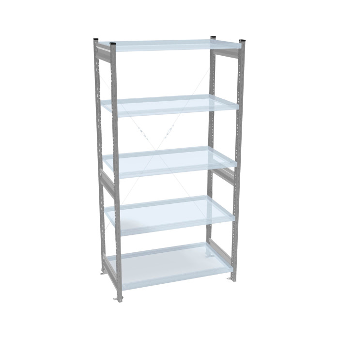 Стеллаж СТ-031 цинк 2491х1300х800 5 полок до 200 кг