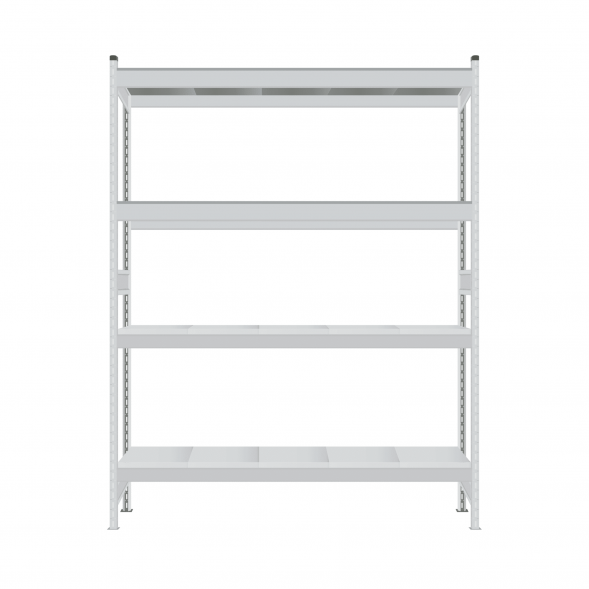 Стеллаж СТ-023 3000х2100х600 с 4 ярусами (рамы и настил - окрас)