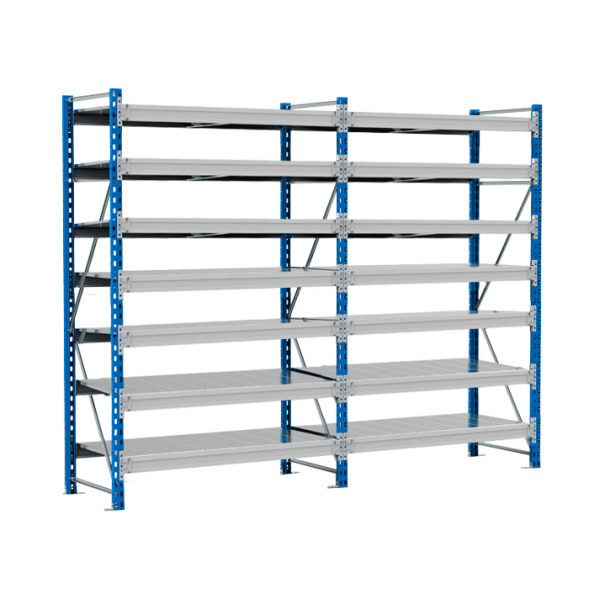 Стеллаж SGR-V 350 кг 2500х1500х600 7 ярусов (рамы RAL 5015 / настил цинк) ОС