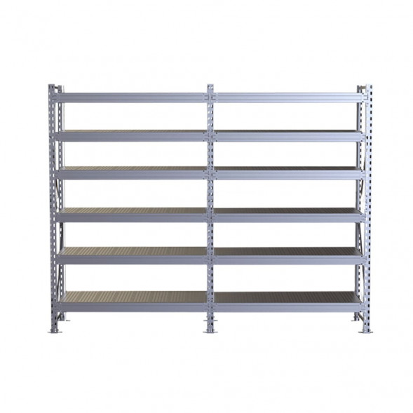 Стеллаж SGR-V 3000х2100х600 6 ярусов (рамы, балки, настил - цинк) ОС