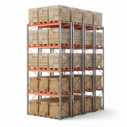 Стеллаж двойной глубины 6000х2700х1100 до 1850 кг / до 12670 кг секция