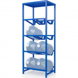 Стеллаж для воды Бомис-8П на 8 бутылей 19 л, синий