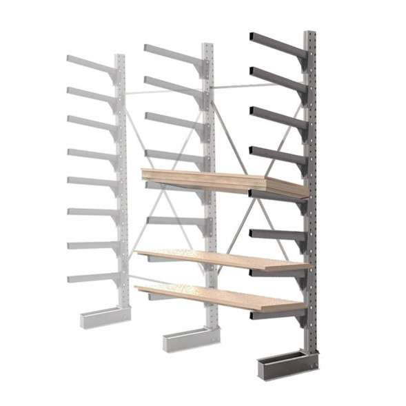 Стеллаж консольный односторонний КСр 2500х1696х960 7 ярусов ДС