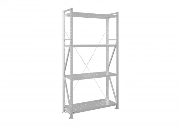 Стеллаж металлический MS U 2000х1200х300 4 полки перфорированные до 280 кг