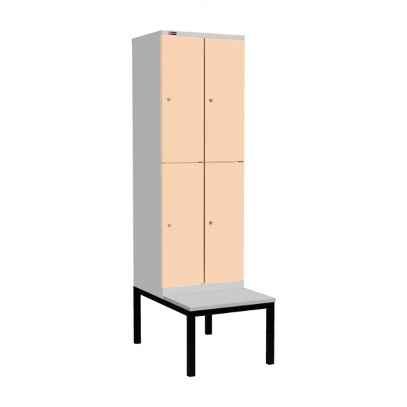 Шкаф Диком УНО-322 (RAL 7038 + RAL 1015) на подставке-скамейке