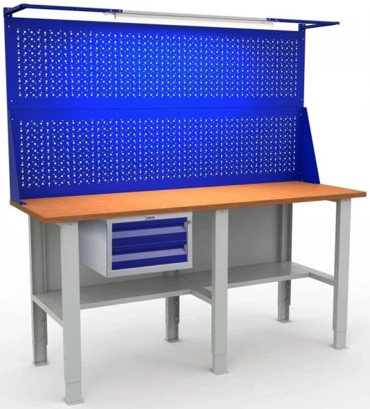 Верстак большой с освещением усиленный W200.F2/F2/F2.121