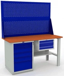 Верстак большой с двумя экранами усиленный W160.WS6/F2.120
