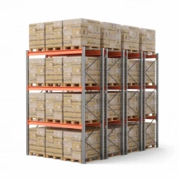 Стеллаж двойной глубины 4000х2700х1100 до 4750 кг / до 12670 кг секция