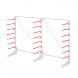 Стеллаж консольный односторонний Sortex 1920х3221х720 7 ярусов