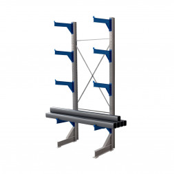 Стеллаж консольный односторонний КТр 4000х1740х1400 (1200) 4 яруса