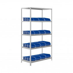 Стеллажи металлические 1600х1000х400 5 полок 16 ящиков