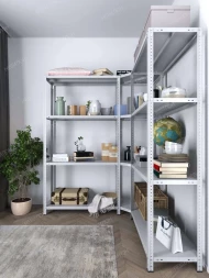 Стеллаж угловой МС 1500х1600х1600/400 мм 4 яруса