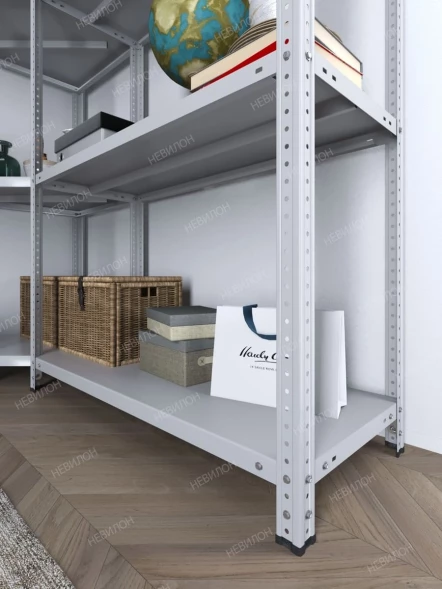 Стеллаж угловой МС 1500х1600х1600/400 мм 4 яруса