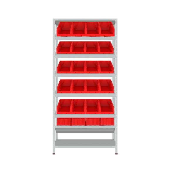 Стеллаж СТ-012 2500х1000х400 с 6 наклонными полками