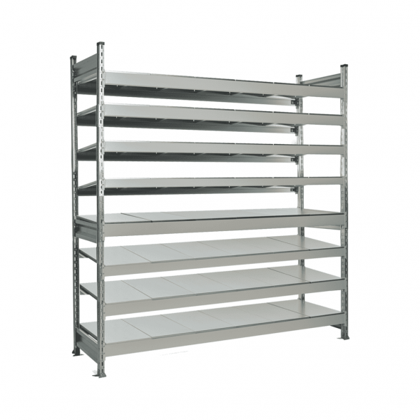 Стеллаж СТ-023 2000х1500х600 с 8 ярусами (рамы и настил - окрас)