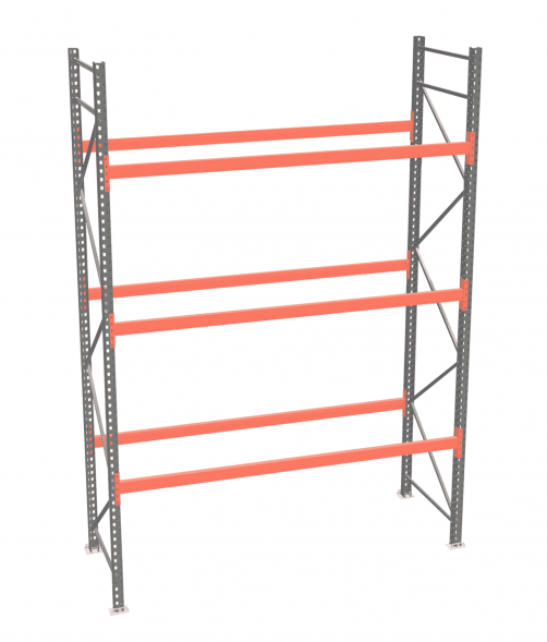 Стеллаж палетный ДиКом СП 4000х3300х1000 с 3 ярусами до 1700 кг / до 550 кг на паллет П-110