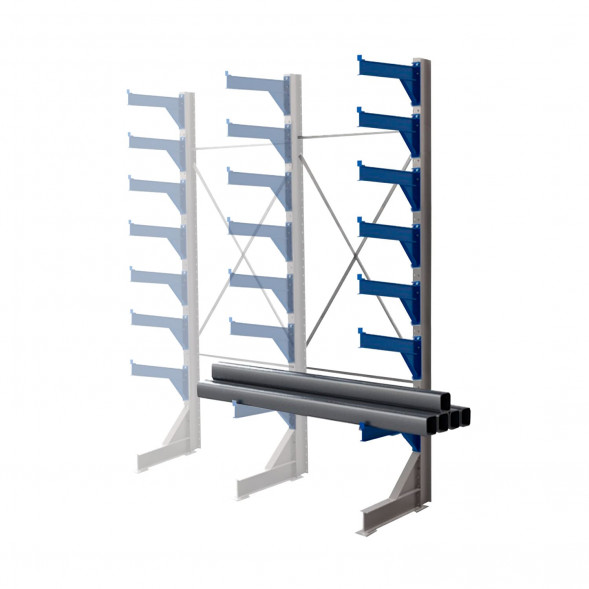 Стеллаж консольный односторонний КТр 4000х1740х1200 (1000) 7 ярусов ДС