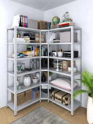 Стеллаж угловой МС 1500х1200х1200/300 мм 6 ярусов