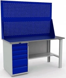 Верстак с экраном и перфопанелью WT160.WD5/F1.020