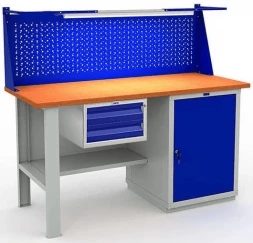 Верстак промышленный с освещением W160.F2/WS1.111