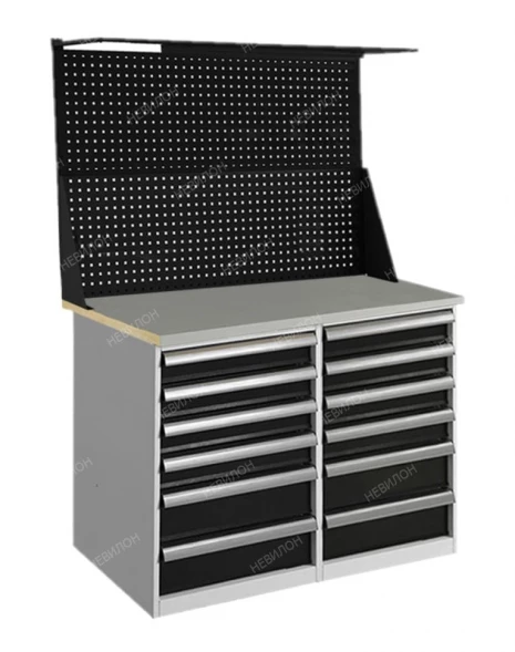 Верстак мини с двумя экранами в сарай WTH 120.PТ6.Т6.021